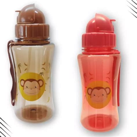 Garrafinha Infantil Squeeze Agua Suco Canudo Silicone Alça MercadoLivre