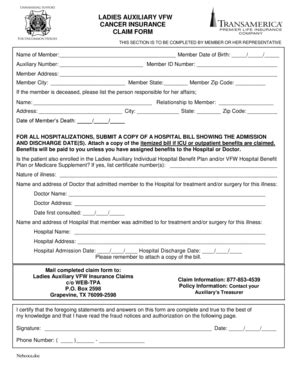 Vfw Auxiliary Membership Application Form - Fill and Sign Printable Template Online