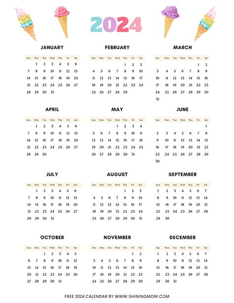 2024 Yearly Calendar Printable Pdf Printable Calendar 2024