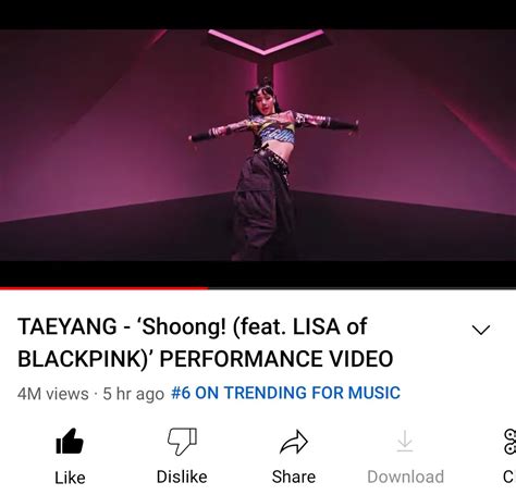 Ori On Twitter RT BLACKPINKGLOBAL TAEYANG Shoong Feat LISA