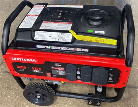 Craftsman 3500 Watt Gas Generator Starts And Runs Dixons Auction At Crumpton