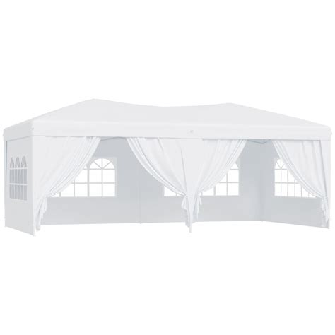 Outsunny Gazebo Pieghevole Da Giardino Esterno Tenda Tendone