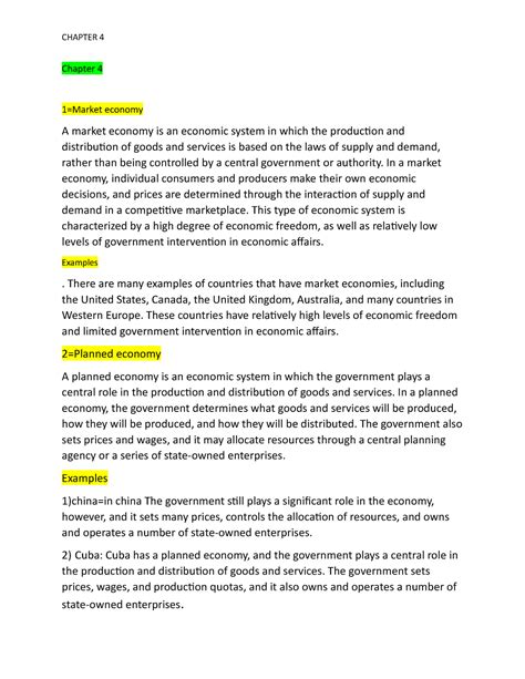 Chapter 4 Economics It Will Boost Your Grade Chapter 4 1market