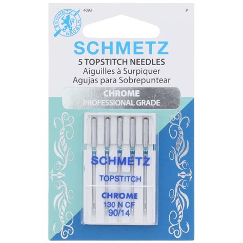 Chrome Topstitch Needles Schmetz 5pk