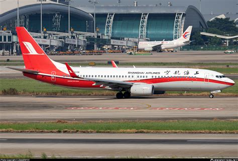 B 6108 Shanghai Airlines Boeing 737 89P WL Photo By ZGGGRWY01 ID