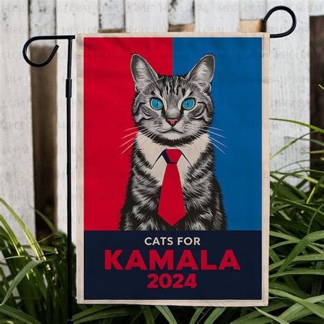 Cats For Kamala Flags Etsy