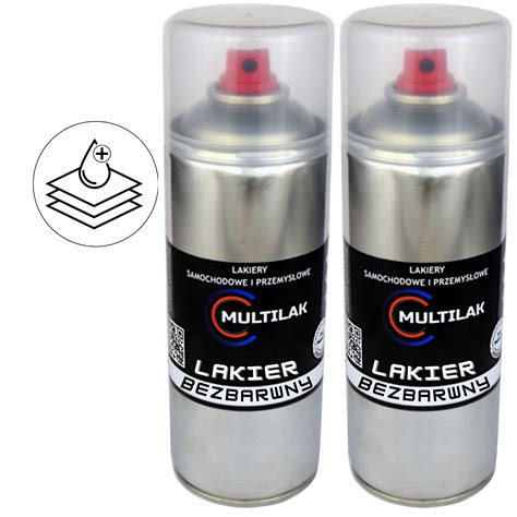 2x Lakier bezbarwny KLAR w sprayu Multilak 400ml 2xML257 za 84 50 zł z