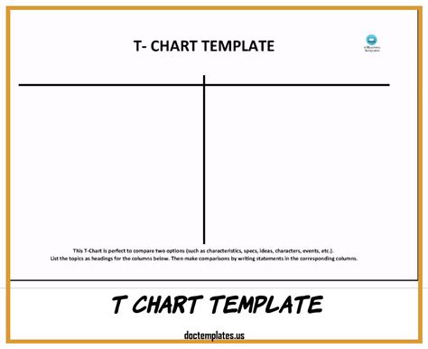 T Chart Template 74706 Doctemplates