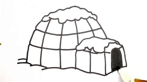 How To Draw An Igloo In 4 Easy Steps I Learn Coloring Pages For Kids