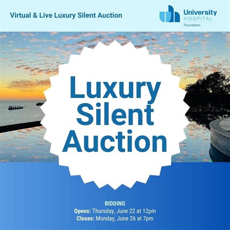 Jun 26 University Hospital Foundation To Host Its First Annual Luxury