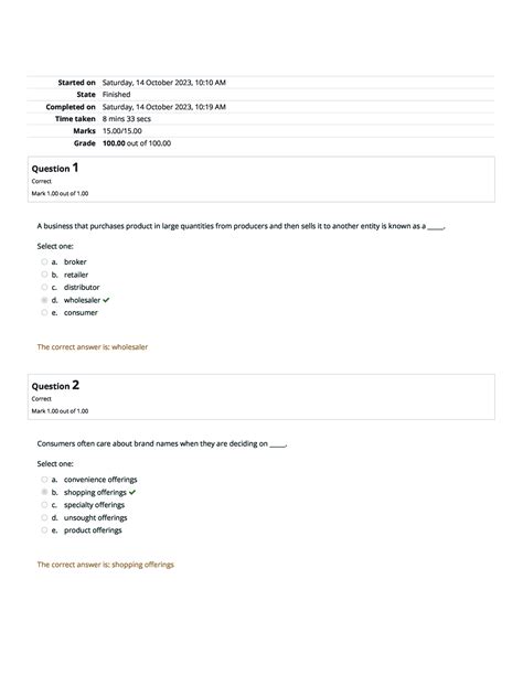 Bus Graded Quiz Unit Started On Saturday October