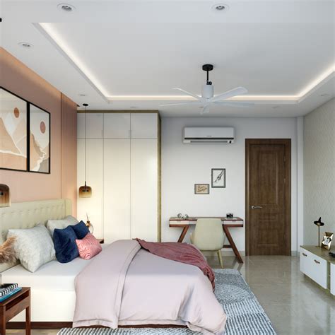 Rectangular Gypsum False Ceiling With Cove Lights Livspace