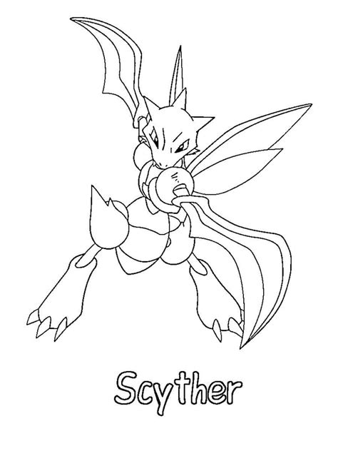 Scyther Pokemon Coloring Pages The Best Porn Website