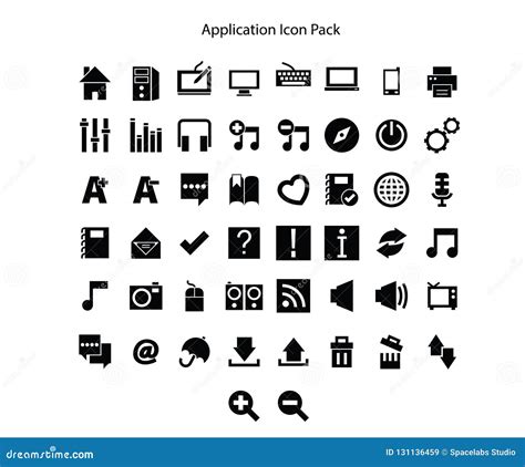 Application Icon Pack Design Stock Vector Illustration Of Application