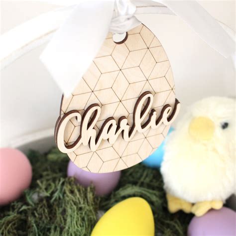 Personalized Easter Basket Egg Tag Easter Basket Name Charm Etsy