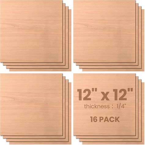 Amazon Geetery 16 Pcs 12 X12 Cherry Plywood Sheets 1 4