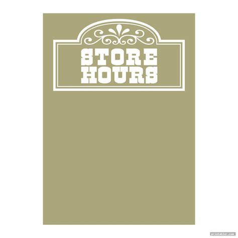 Blank Store Hours Sign At Dustin Heard Blog