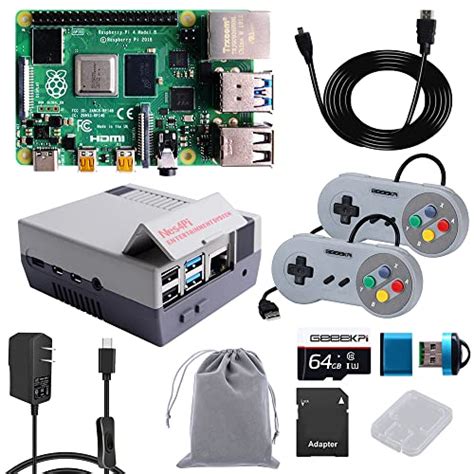 Geeekpi Raspberry Pi 4 8gb Starter Kit 128gb Edition With Raspberry Pi 4 Case With Fan