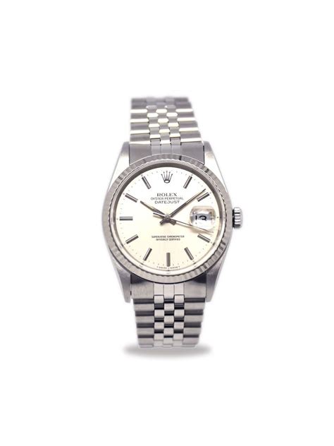 Rolex Pre Owned Oyster Perpetual Datejust Mm Farfetch