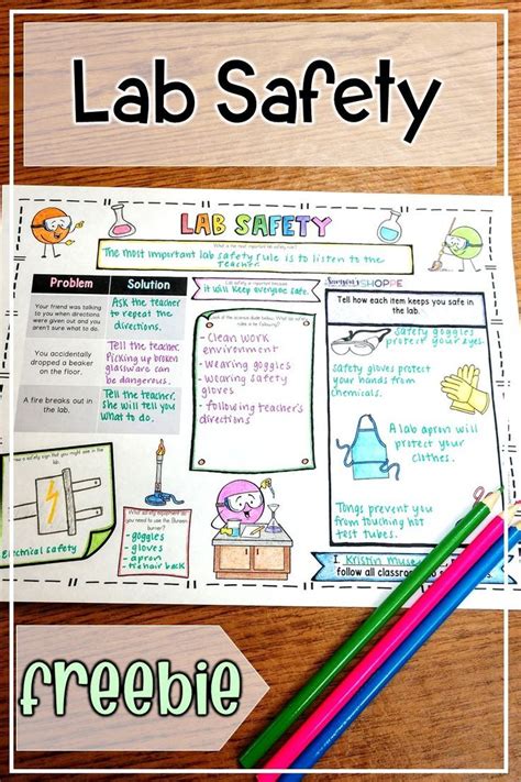 Lab Safety Worksheet Free | Lab safety, Lab safety rules, Science lessons