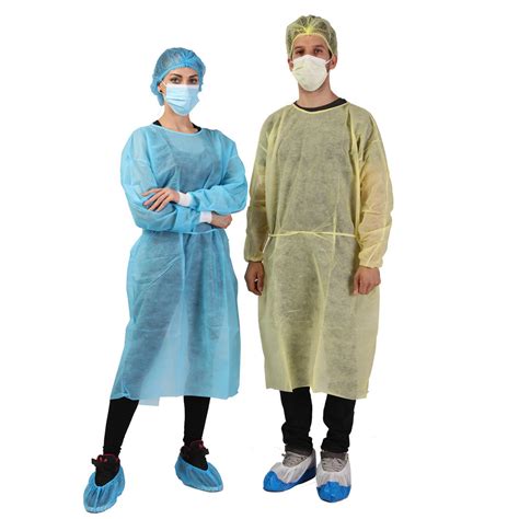 Hospital Medical Uniform Pp Nonwoven Disposable Exam Isolation Gown