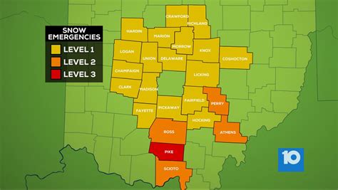 Map Of Ohio Snow Emergency Levels | Maps Of Ohio