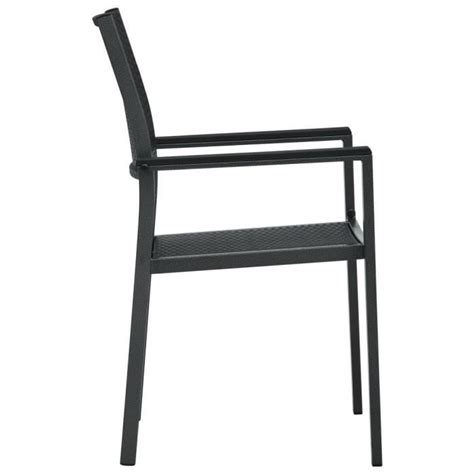 Atyhao Chaises De Jardin 2 Pcs Noir Plastique Aspect De Rotin 60299