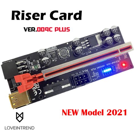 Riser Card Ver C Plus Pci E X Gold Edition Led