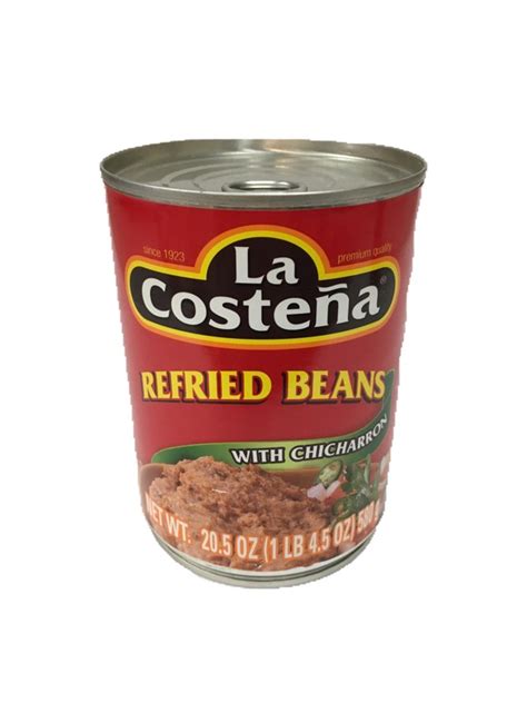 La Costena Refried Beans With Chicharron 20 5 Oz Pack Of 3