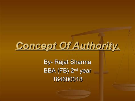 Concept And Types Of Authority Ppt