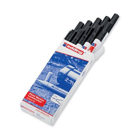 Buy Edding Bullet Tip Paint Marker Fine Black Pack Of