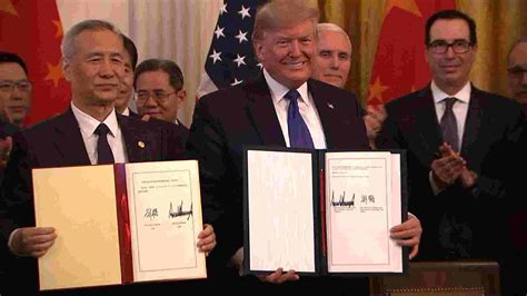 Trump China Sign Phase 1 Of Trade Deal