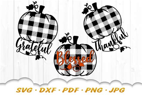 Buffalo Plaid Pumpkin Svg Bundle Fall Pumpkin Svg Files For Etsy