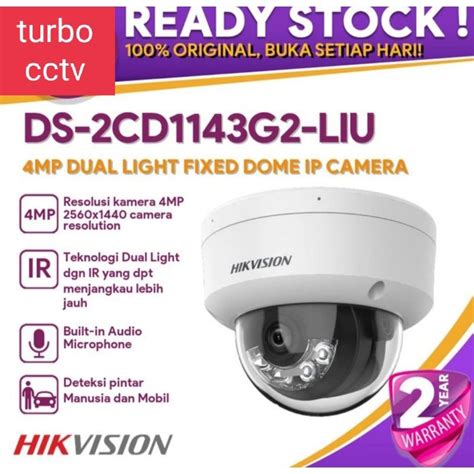 Jual HIKVISION IPCAM DS 2CD1143G2 LIU 4MP INDOOR IP CAMERA DS