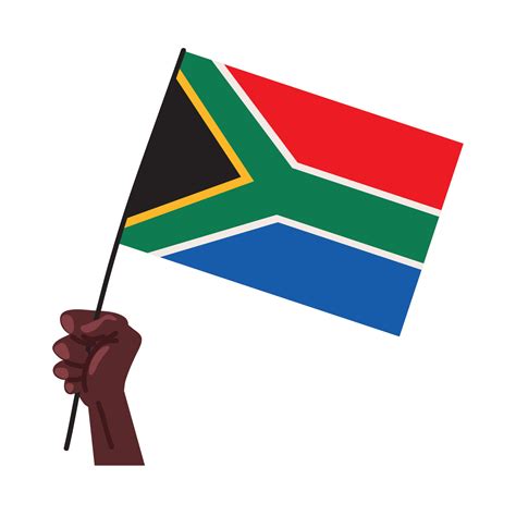 Hand With South Africa Flag 11212276 Vector Art At Vecteezy