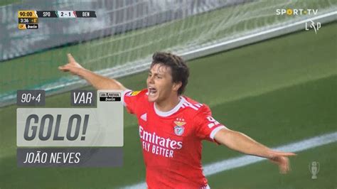 Goal Golo João Neves Sporting 2 2 Benfica Liga 22 23 33 YouTube