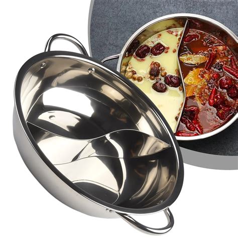 Cm Stainless Steel Divided Hot Pot Leccio Small Improvements In Life