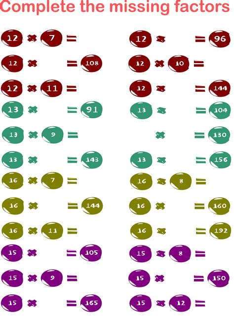 Printable 16 Times Table Chart And Practice Worksheets For