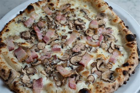 Pancetta Funghi Degrees Wood Fired Pizzeria