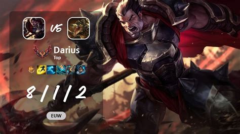 Darius Top Vs Renekton Euw Grandmaster Patch 1312 Youtube