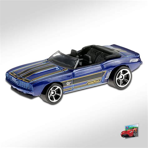 Hot Wheels 69 Camaro Convertible Blue Metallic Scale64