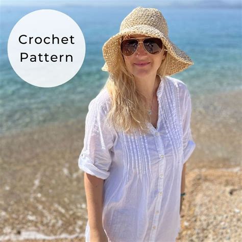 Crochet Raffia Sun Hat Pattern Crochet Pattern Crochet Hat Raffia