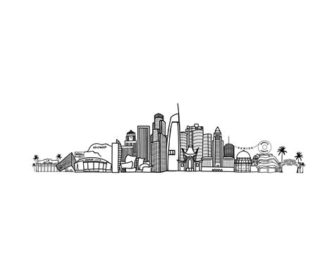 Los Angeles Skyline Drawing