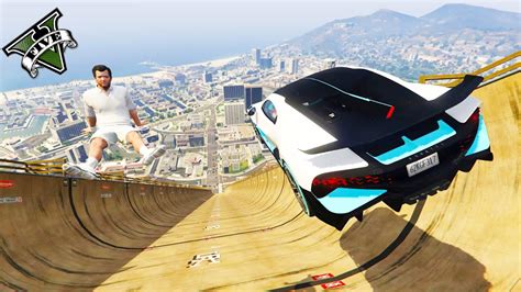 GTA 5 Mega Ramp VS Luxury Bugatti Cars Mega Ramp Longest Jump