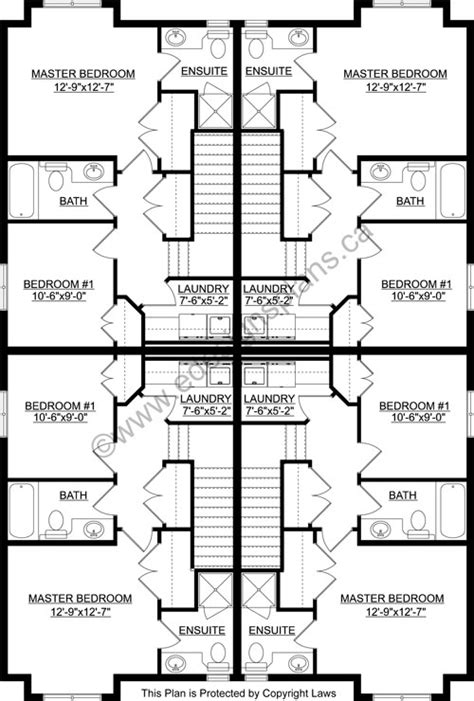 Modern 4 Plex Floor Plans - floorplans.click