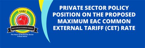 Private Sector Policy Position On The Proposed Maximum Eac Common