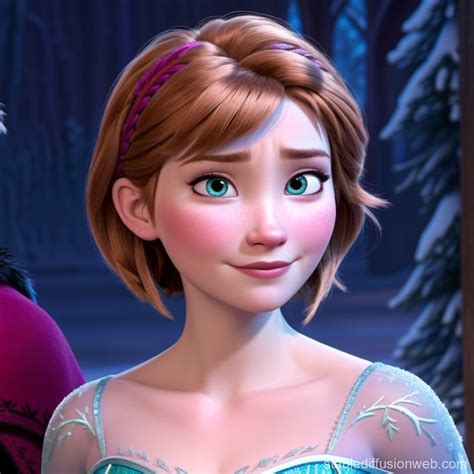 Anna From Frozen With Short Bob Hairstyle Stable Diffusion Online