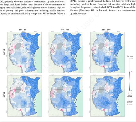 Plots Of Projected Risk Of Rift Valley Fever Outbreak Among Livestock Download Scientific