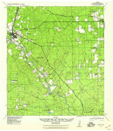 Cotulla Texas 1940 USGS Old Topo Map Reprint 15x15 TX Quad 108881