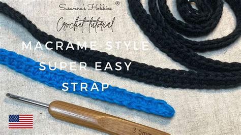 Super Easy Crochet Tutorial Macrame Style Slim Cord Straps Or